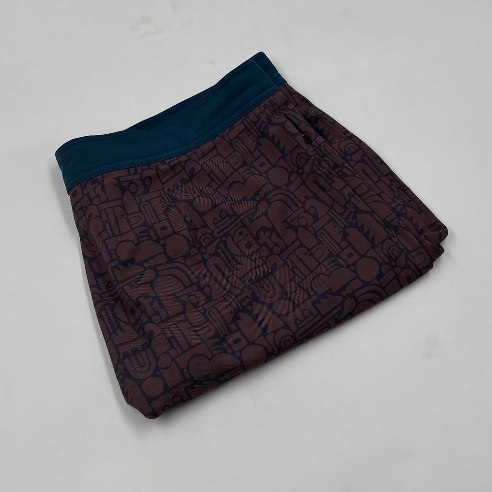 Taylor Stitch Men's 34 Board Burgundy Navy Geometric Abstract Polyester Shorts